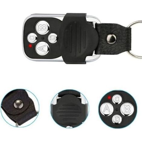 Lot de 2 télécommandes universelles sans fil à 4 boutons, duplicateur de télécommande de portail, fréquence 270-433,92 MHz, code fixe, télécommande de porte de garage (1/3)