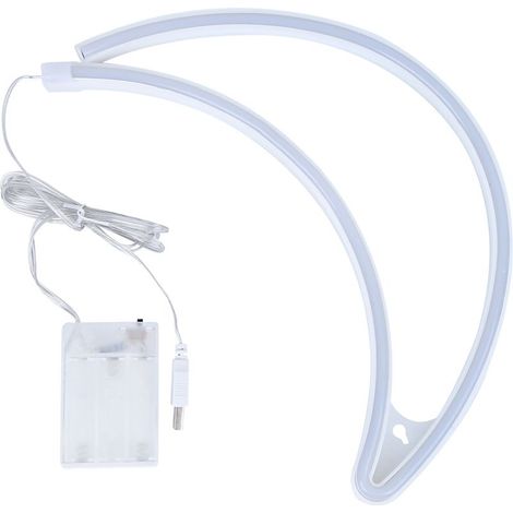 Panneau lumineux néon LED en forme de lune, mur décoratif pour dortoir, chambre à coucher, fête (1/5)