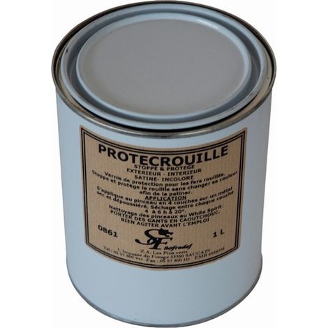 Deco Fer Forge – Vernis pour fer 1L – Application au pinceau ou pistolet – Pour ferronnerie extérieure – 4 couches recommandées