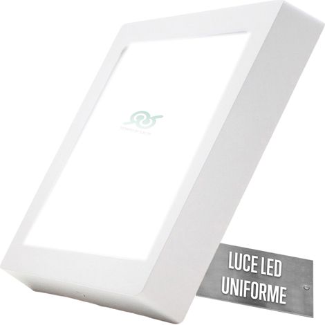 Panneau LED 18 W Plafonnier carré 21 x 21 cm de surface blanche (1/5)