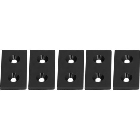 Lot de 5 bouchons d'extrémité profilé aluminium 4080 double trous plaque finition anodisée pour machine CNC imprimante 3D (1/5)