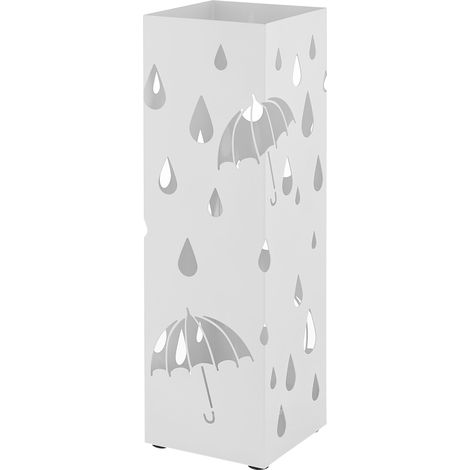 Porte-parapluies en métal, Bassin d'Eau, Blanc (1/5)