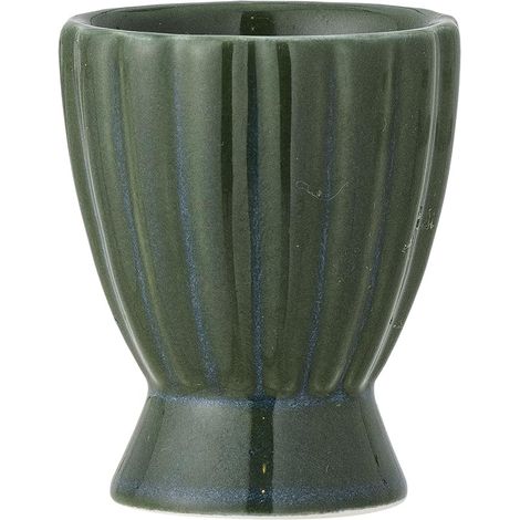 Coquetier en faïence pour Table de Petit-déjeuner – Coquetier en céramique – Ajout Robuste et élégant à n'importe Quelle Cuisine (Vert foncé) (1/2)