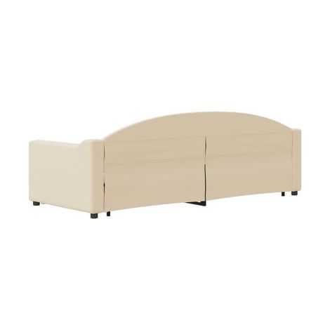 Lit avec tiroirs et méridienne avec tiroirs (sans matelas), crème, 80 × 200 cm, rangement pratique intégré, idéal chambre à coucher, style moderne, montage simple (1/5)