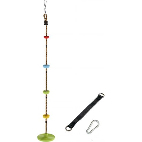 Kletterseil-Set für Kinder mit Scheibenschaukel und Fußgriffen