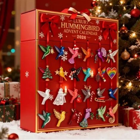 New Christmas Advent Calendar 2026 - Hummingbird's Descent Calendar - Graphic Design