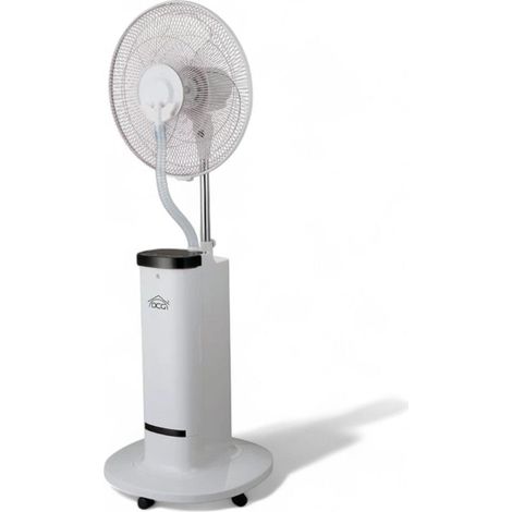 Ventilatore multifunzione a 3 pale con ruote e nebulizzatore 90W display led Nebuly (1/4)