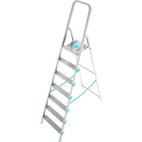 Scala Scaletto Libellula in alluminio leggera con gradini e piedini antiscivolo 7 Gradini (1/3)