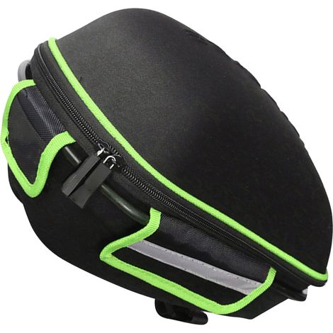 Satteltasche für Rennrad/Mountainbike mit großem Fassungsvermögen, dickwandige, stabile Schale, grün (1/5)