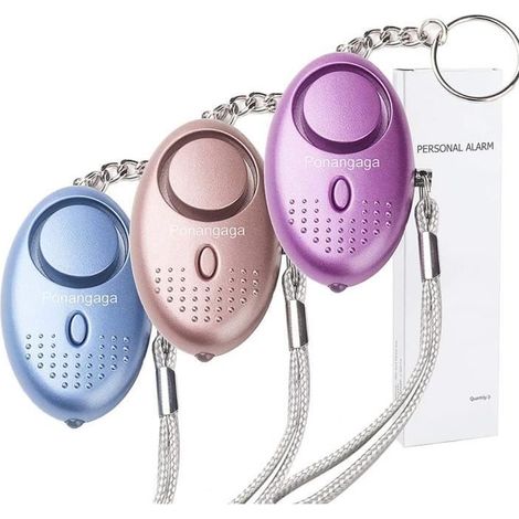 ALARME AUTONOME Alarme Personnelle D\'urgence avec Torche LED, 3 Pi&egraveces 140db Alarme Portative de S&eacutecurit&eacute An149 (1/4)