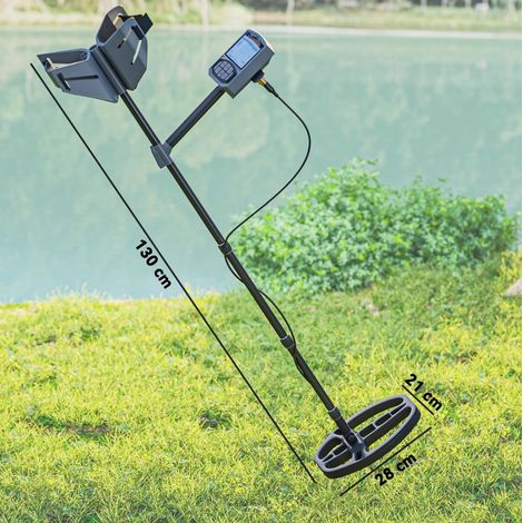 Metal detector per adulti 5 modalità, LCD, IP68, telescopico 48-130 cm, grigio scuro HAVRYA (1/5)