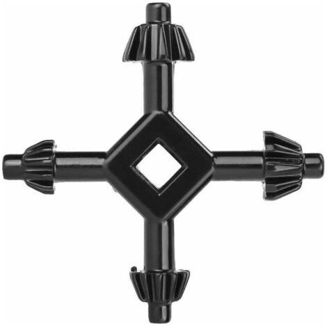 Clé de mandrin de forets 4 en 1, Clé de Mandrin Perceuse, Clé en croix-de mandrin à 4 voies, Clé mandrin perceuse à colonne, Clé en acier multifonctionnelle pour serrer et desserrer le mandrin (1/4)