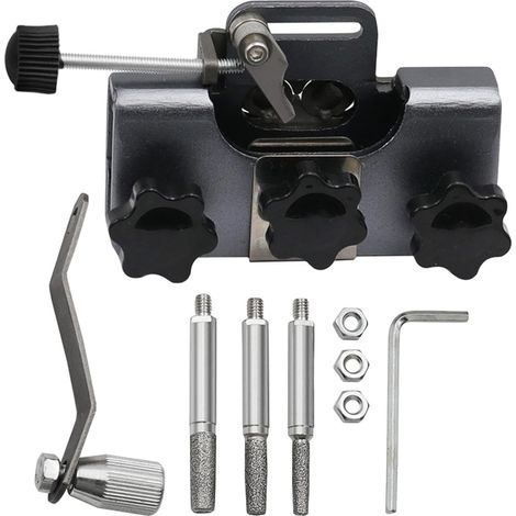 Affûteur de Chaîne Tronçonneuse à Manivelle, Outil D'affûtage Manuel et Universel, Accessoire Pratique pour Tronçonneuse, Gris - (1/5)