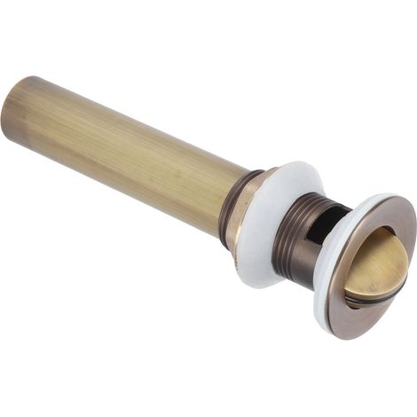Bouchon de vidange anti-débordement pour lavabo de salle de bain, accessoire de style antique (clapet perforé) (1/5)