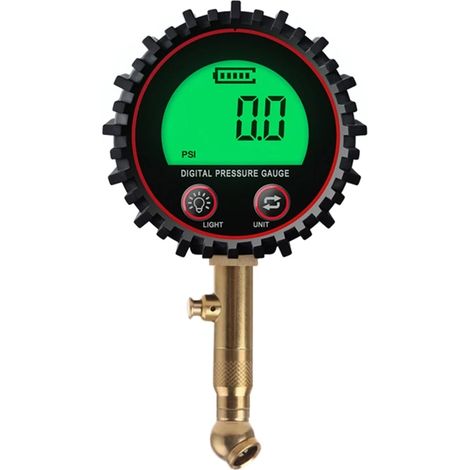 Manomètre numérique amélioré pour pneus, embout de gonflage et accessoires pour compresseur, écran LCD, puissant projecteur LED, 255 PSI