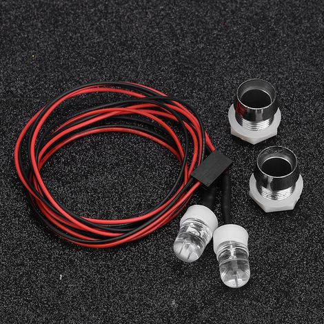 Lot de 2 phares LED de 20 mm pour voiture RC de drift (feux rouges n° 19) (1/5)