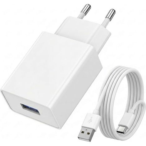 Chargeur USB C 5V 2A Adaptateur Universel Câble 1,5M Charge Rapide Inclus Adaptateur charge rapide compatible 15, Galaxy, 20, 30, 40 et autres téléphones Android (1/5)