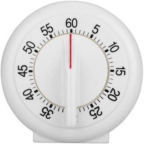 Minuterie Cuisine - Compteur Mécanique 60 Minutes - Rond - Bureau Cuisine Atelier - 1 Pièce (1/5)