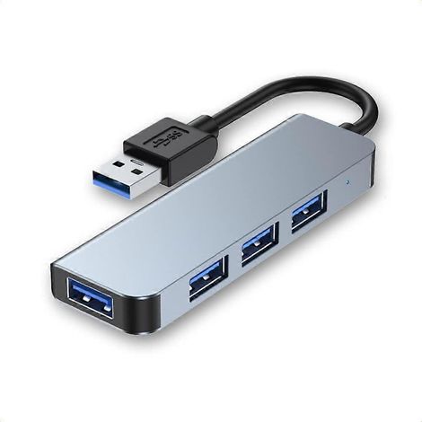 Hub USB ultra-fin à 4 ports, compatible avec XPS, Surface, MacBook, PC, etc.