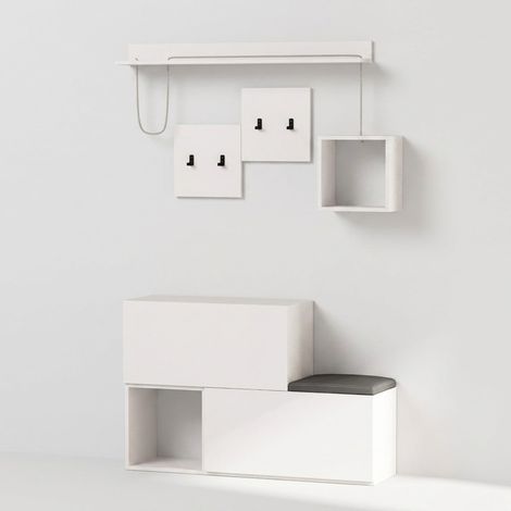 Mueble de entrada con zapatero y perchero Holdon (1/3)