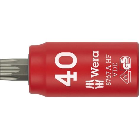 WERA Steckschlüsseleinsatz 8767 A VDE HF 1/4 ″TX 40 Länge 36 mm (1/4)