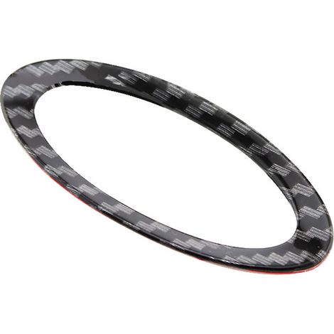 Autocollant décoratif rond avec logo sur le volant (noir), compatible avec Ford Fiesta 09-15, Ecosport 12-18, Focus 2 05-11 et Focus 3 15-18. Accessoires de style automobile. (1/5)