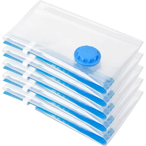 Lot de 5 Sacs sous Vide s, Sacs de Compression Voyage 40x50cm, Housses de Rangement sous Vide pour Vêtements, Couettes, Literie, Oreillers et Pulls, Idéal pour Voyage et Maison (1/5)