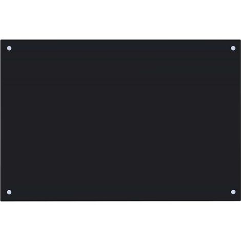 Dosseret de cuisine Noir 90x60 cm Verre trempé