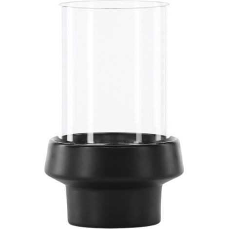 Lanterne en Verre "Davida" 20cm Noir (1/4)