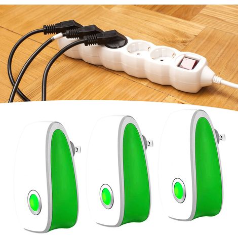 Lot de 3 dispositifs d'économie d'énergie, protection contre les fuites de courant, boîtier ignifugé pour maisons, magasins et marchés, prise UE 90-250 V (1/5)