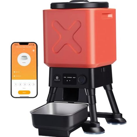 Mangeoire Automatique pour Chiens de Grande Taille, système Anti-Blocage, Distributeur Automatique de Nourriture pour Chien