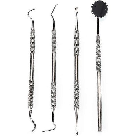 Kit de détartrage dentaire (ensemble de 4 instruments d'hygiène pour éliminer la plaque dentaire) (1/5)