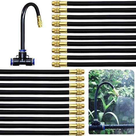 Buse de brumisation, Buse de pulvérisation en laiton 40 cm, réglage universel, pour systèmes d'arrosage, pour systèmes d'arrosage avec tuyau d'eau de 8 mm de diamètre extérieur (20 pièces) (1/5)