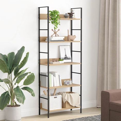 Maison Exclusive - Bücherregal 5 Regalböden Eiche 60x27,6x158,5 c