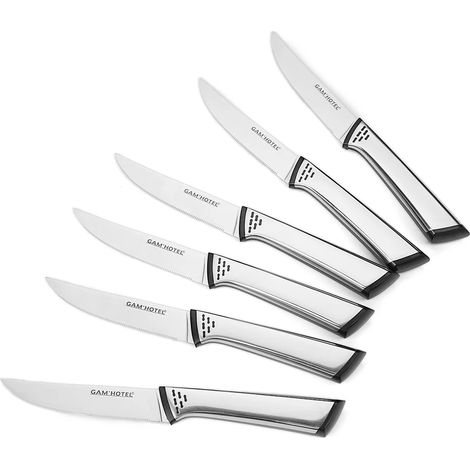 Set 6 couteaux à steak - 22.3 - argenté - Cut