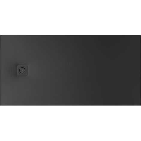 Receveur de douche extra plat en Stonex® Terran-N+Grille Twist - 1000x900mm - Noir (1/2)