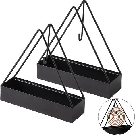 2-teiliger Mückenschutzhalter, Mückenschutzhalter aus Metall für Schlafzimmer, Wohnzimmer, Küche, Büro, Außenbereich (Schwarz) (1/5)