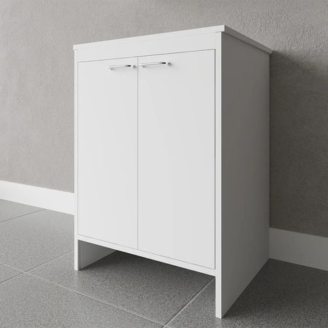 Mobile multiuso lavanderia 60x50 cm in PVC con ripiano interno Kandy (1/5)