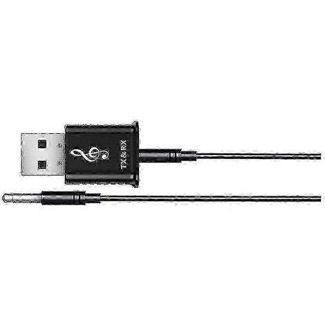 Émetteur et récepteur audio USB Bluetooth 5.0, adaptateur voiture 4 en 1, prend en charge la diffusion audio mains libres et la transmission audio sans fil. (1/5)