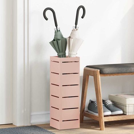 Sonnenschirmhalter mit Speicher Rosa 15,5 x 15,5 x 49 cm Metall