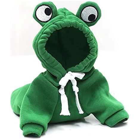 Warm Dog Winter Clothes Cute Fruit Dog Coat Hoodies Fleece Pet Dogs Costume Jacket for French Bulldog Chihuahua Ropa para Perro(Green,M) (1/4)