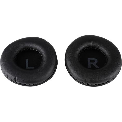 2 coussins d'oreille universels de remplacement 80mm, avec marquage L/R pour casque audio (1/5)