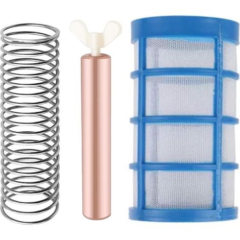 1 Kit Remplacement Ioniseur Piscine, Anode Cuivre 10,5cm, Écarteur Panier, Ressort, Entretien Eau (1/5)