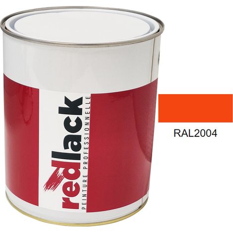 Bidon 3L Peinture – RAL 2004 – Orangé pur – Mat – multisupport – Redlack