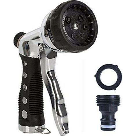 Pistola de agua multifuncional, boquilla de manguera de alta presión, pulverizador de jardín, herramienta para lavar coches, pistola pulverizadora, pulverizador de agua para jardín (1/4)