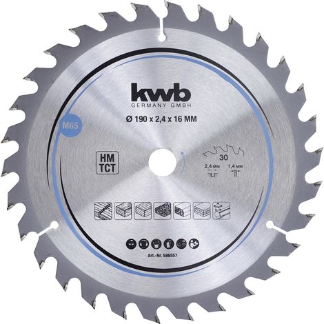 kwb  586557 Hartmetall Kreissägeblatt 190 x 16 mm  1 St.