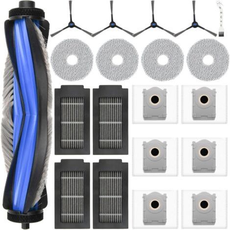 20 Accessoires, Brosse Principale, Sacs Poussière, Serpillères, Filtres, Brosses Latérales, Pour Ecovacs Deebot (1/5)