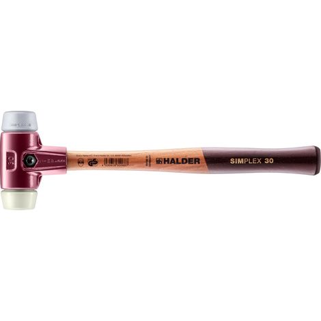 HALDER SIMPLEX Schonhammer Ø 30 mm TPE-mid grau / Nylon mit Tempergussgehäuse (1/5)