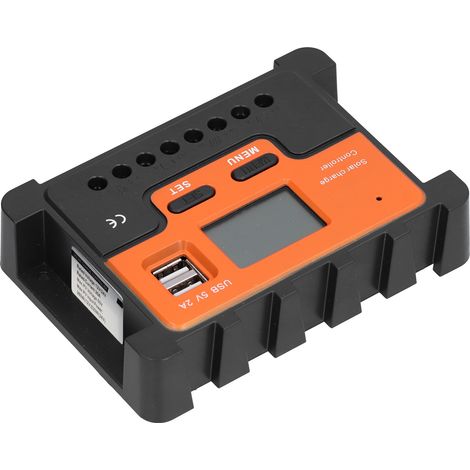 Régulateur de charge solaire PWM 12V/24V 20A, écran LCD, ABS, contrôleur de décharge 3 étapes (1/5)