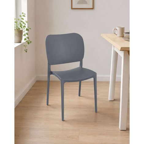 Domo Mea Sedia Orbita - Polipropilene Grigio - 45x56x84 cm